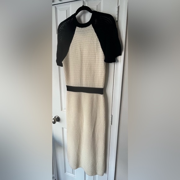 Daily Practice by Anthropologie Black and Cream Knit dress (L) NWT - Picture 7 of 7